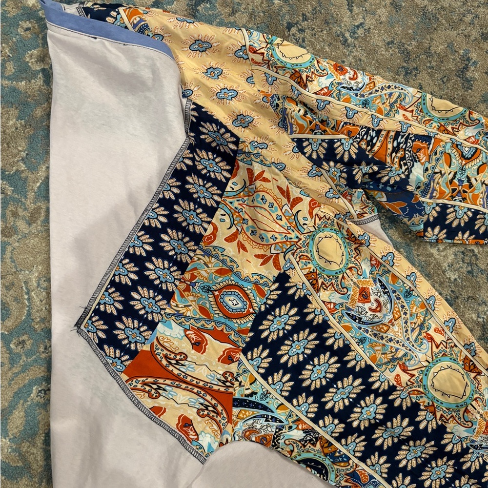 Easel Boutique Boho Multicolor Patterned Long Sle… - image 3